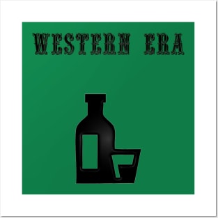 Western Era - Whiskey Bottle and Glass Posters and Art